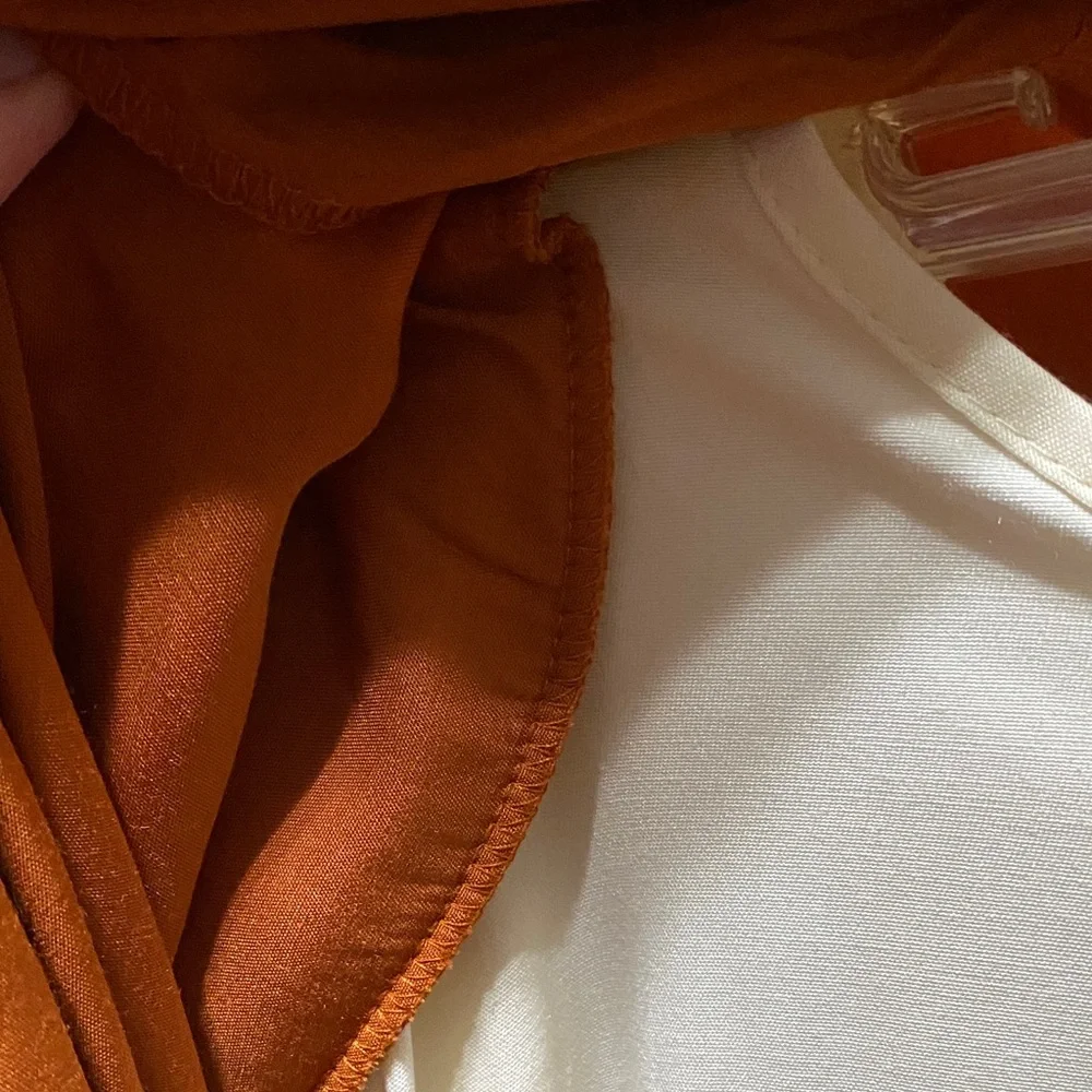 Sue Brett vintage Orange Blazer shell and Floral skirt Pants Set plus size 3X